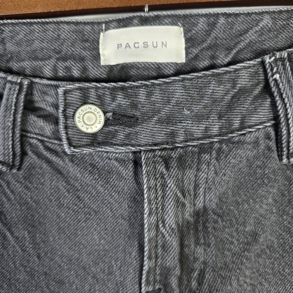 PacSun low rise bootcut jeans Y2K dark wash flare denim size 27 - Picture 4 of 7